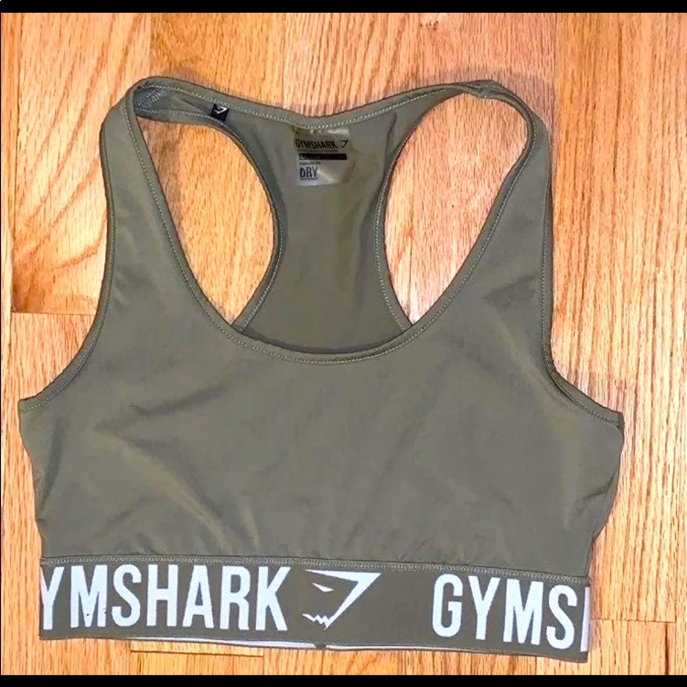 Sold****Olive Green Seamless Gymshark Sports Bra